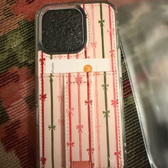 Walli Cases Other - Patterned Phone Case with Pink and Green Stripes